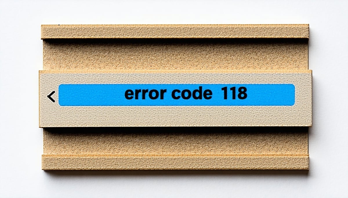 error code 118-1