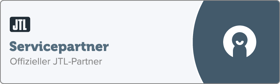 JTL Servicepartner Badge für eRock Marketing