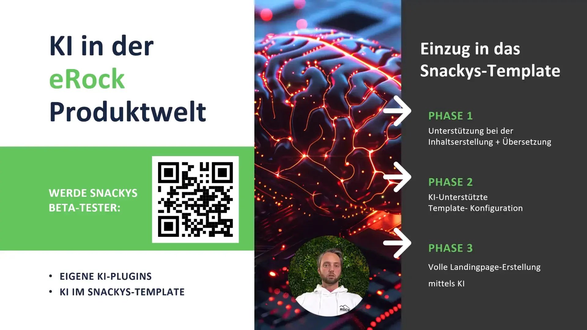 Erstellung von Landingpages in Snackys mit KI