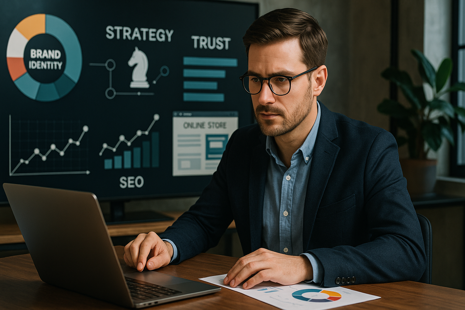 Strategischer Aufbau von Markenautorität mit integrierten SEO-Elementen, Vertrauensfaktoren und E-Commerce-Optimierung im modernen Suchmarkt