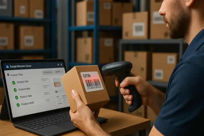 Digitales Produktmanagement mit eindeutigen Produktkennzeichnungen und Barcodes für den Online-Verkauf