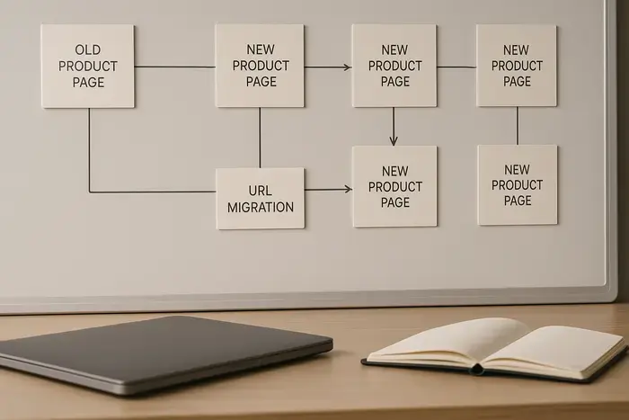Planung von alten und neuen Webseitenpfaden für eine URL-Migration