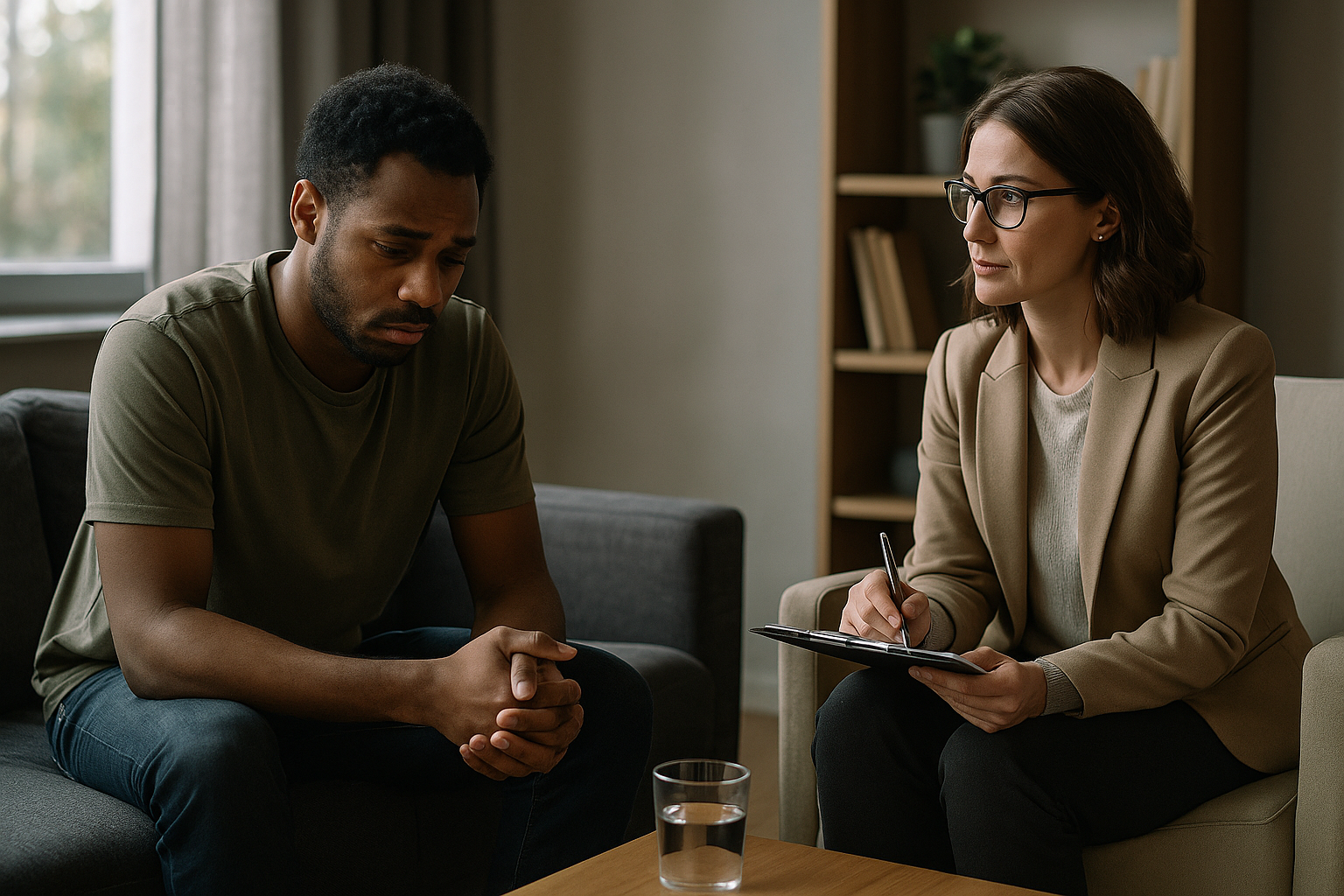 Online-Shop-Team arbeitet gemeinsam an großem Schreibtisch mit mehreren Laptops und Notizen, auf einem Bildschirm ist ein Staging-System mit Test-Checklisten sichtbar, modernes helles Büro mit großen Fenstern und Tageslicht, Regale voller Produkte im Hintergrund, Post-its an der Wand, Pflanzen auf Fensterbänken, Teammitglieder im Gespräch und konzentriert bei der Arbeit, professionelle strukturierte Arbeitsatmosphäre