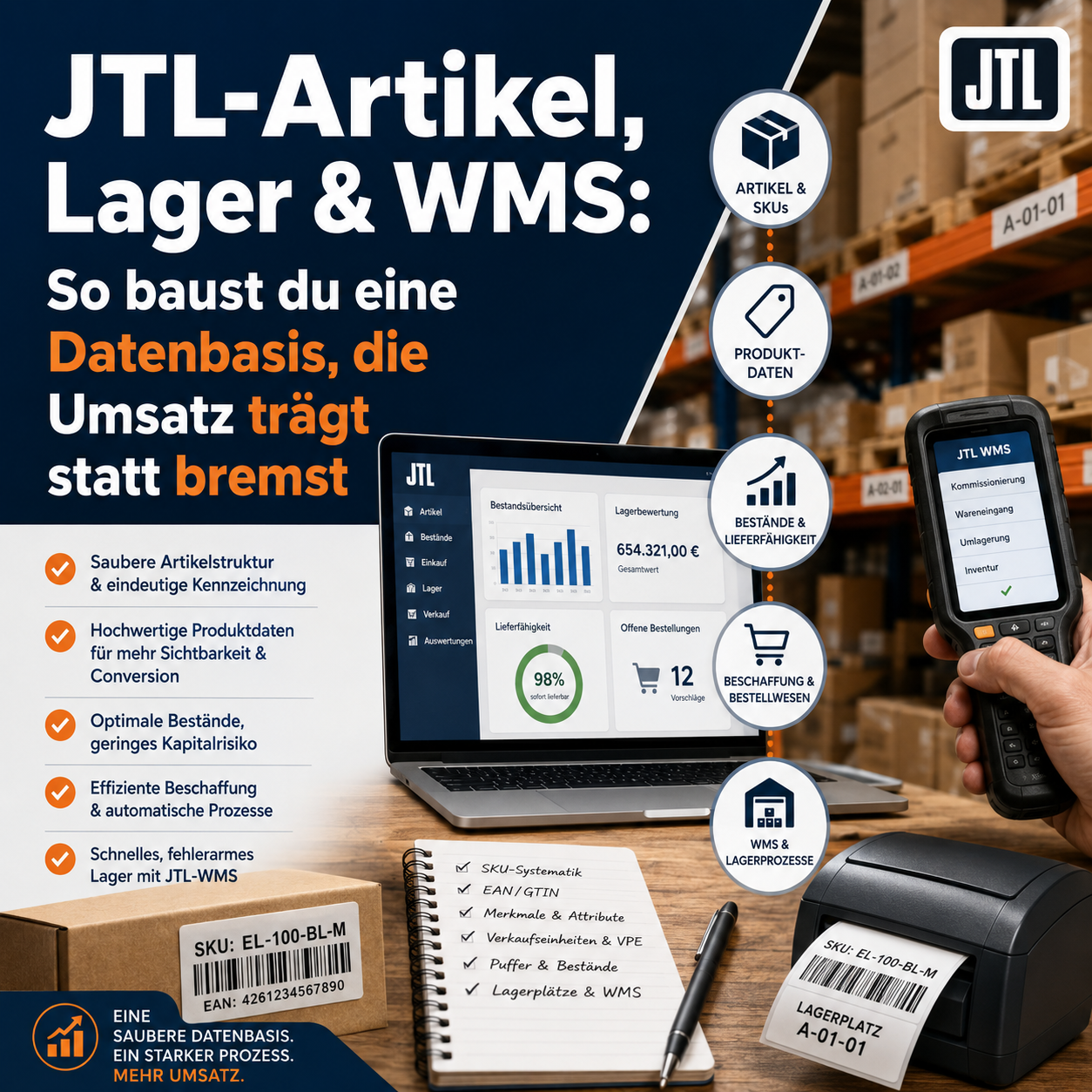 JTL-Artikel, Lager & WMS: So baust du die richtige Datenbasis-featured