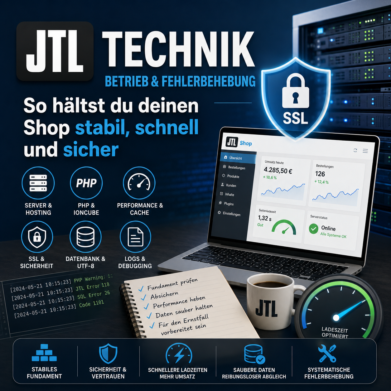 JTL-Technik, Betrieb & Fehlerbehebung: So hältst du deinen Shop stabil-featured