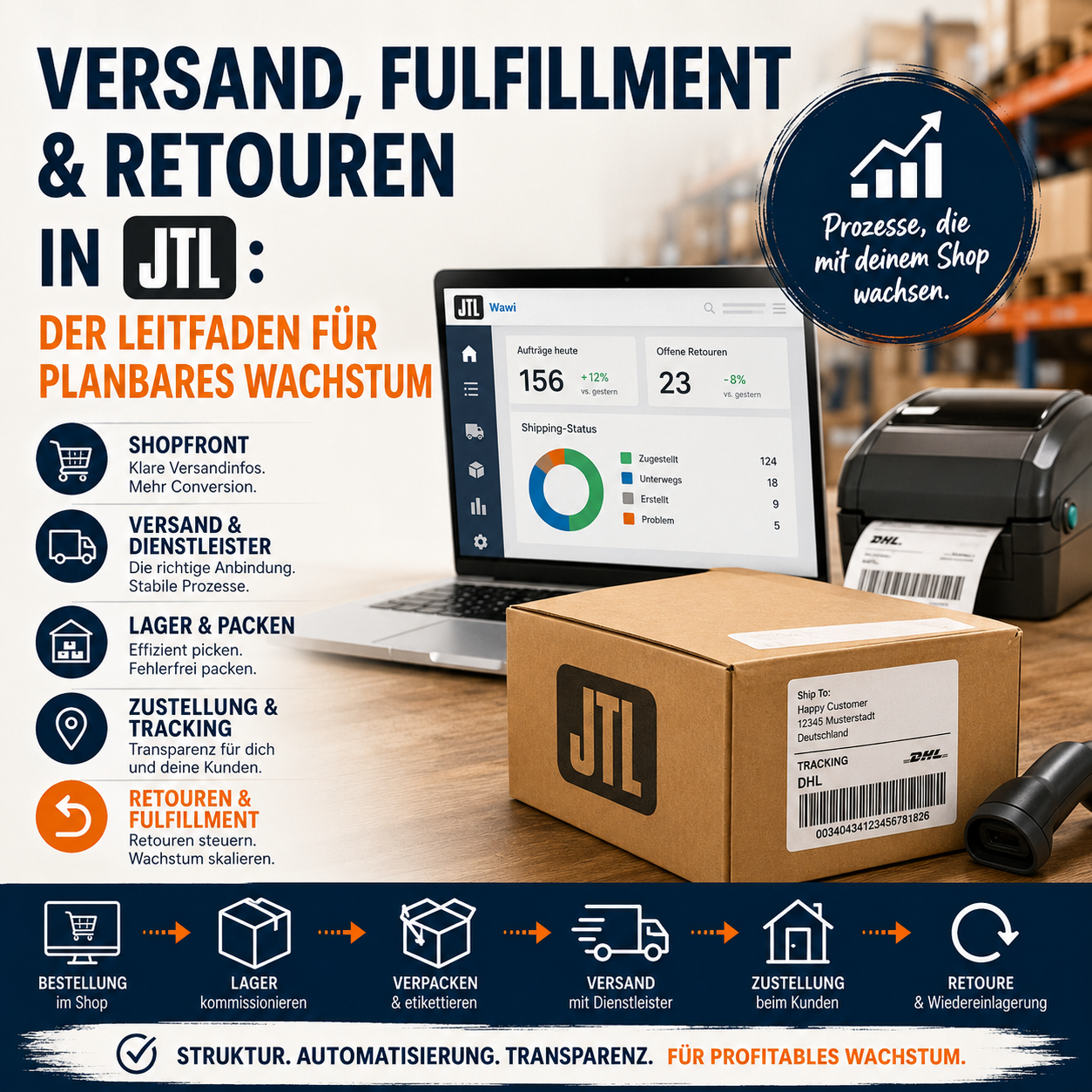 Versand, Fulfillment & Retouren in JTL für planbares Wachstum-featured