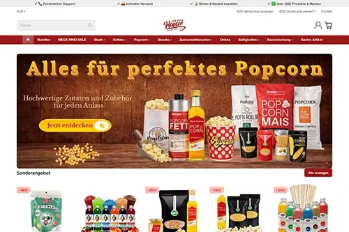 Vorschau des Hopser Funfood Webshops Vorschau des Hopser Funfood Webshops