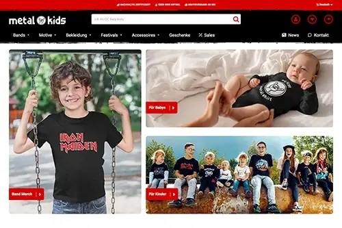 Vorschau des Metal Kids Webshops Vorschau des Metal Kids Webshops