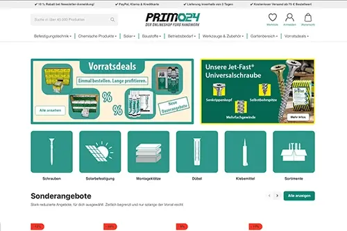 Vorschau des Primo24 Webshops Vorschau des Primo24 Webshops