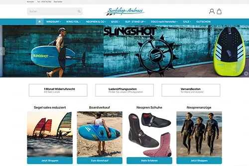 Vorschau des Surfshop Andreas Webshops Vorschau des Surfshop Andreas Webshops