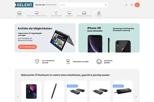 Vorschau des Xelent Webshops Vorschau des Xelent Webshops